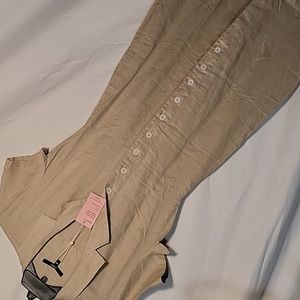 Quince European Linen Button Front Dress Driftwood L